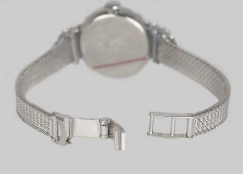 DIAMOND BRACELET WATCH LADIES VINTAGE RECORD PLATINUM GOLD 100CT DIAMOND WATCH - ADDITIONAL PHOTO 8