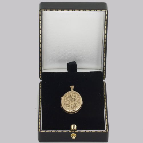 VICTORIAN LOCKET 9CT GOLD FLORAL ENGRAVED PHOTO LOCKET HALLMARKED BIRMINGHAM 1899 - ADDITIONAL PHOTO 4