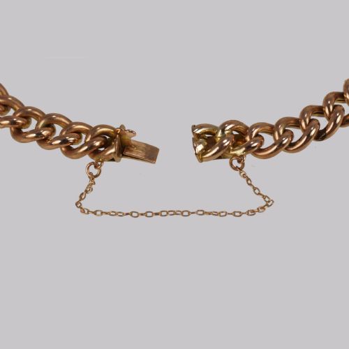 VICTORIAN GARNET KNOT CURB LINK 9CT GOLD BRACELET WITH ANTIQUE BOX CIRCA 1890 - ADDITIONAL PHOTO 7