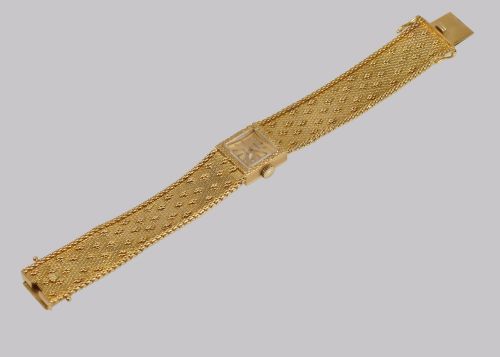 VINTAGE ROLEX PRECISION 18CT GOLD BRACELET WATCH LADIES 1960S ROLEX WATCH WITH BOX - ADDITIONAL PHOTO 3