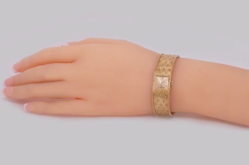 VINTAGE ROLEX PRECISION 18CT GOLD BRACELET WATCH LADIES 1960S ROLEX WATCH WITH BOX - ADDITIONAL PHOTO 4