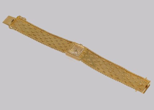 VINTAGE ROLEX PRECISION 18CT GOLD BRACELET WATCH LADIES 1960S ROLEX WATCH WITH BOX - ADDITIONAL PHOTO 6