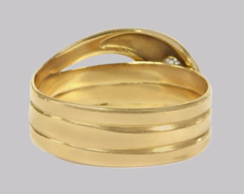 ANTIQUE DIAMOND SNAKE RING 18CT GOLD COILED SERPENT WITH RUBY EYES HALLMARKED CHESTER 1918 - ADDITIONAL PHOTO 7