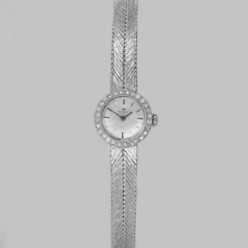 OMEGA DIAMOND BRACELET WATCH 18CT WHITE GOLD LADIES VINTAGE 1960S MANUAL WATCH - ADDITIONAL PHOTO 16