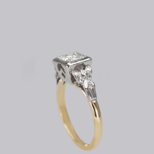 SOLITAIRE DIAMOND RING VINTAGE 18CT GOLD 1920S ENGAGEMENT RING SINGLE STONE RING - ADDITIONAL PHOTO 13