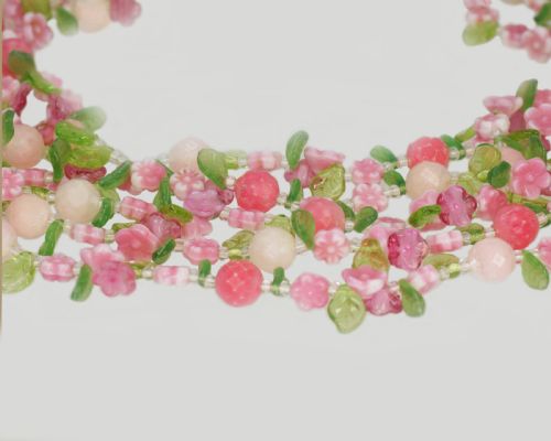 VINTAGE CHRISTIAN DIOR FLORAL NECKLACE 1960S LUCITE NECKLACE WITH ORIGINAL BOX - ADDITIONAL PHOTO 3