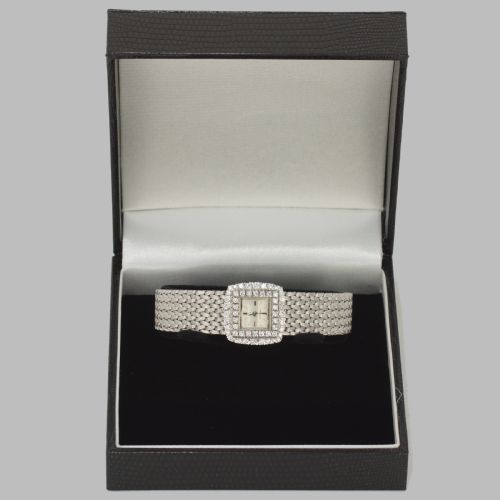 VINTAGE OMEGA DIAMOND BRACELET WATCH LADIES 9CT GOLD 1960'S 120CT DIAMOND WATCH - ADDITIONAL PHOTO 9