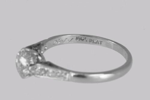 ANTIQUE DIAMOND SOLITAIRE RING 18CT GOLD PLAT VINTAGE 085CT DIAMOND ENGAGEMENT RING - ADDITIONAL PHOTO 8