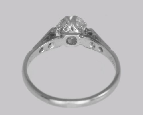 ANTIQUE DIAMOND SOLITAIRE RING 18CT GOLD PLAT VINTAGE 085CT DIAMOND ENGAGEMENT RING - ADDITIONAL PHOTO 11