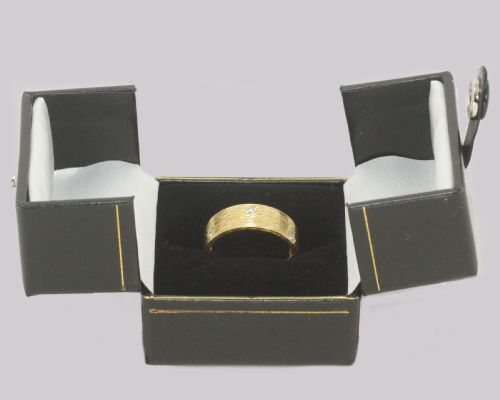 VINTAGE KUTCHINSKY DIAMOND RING 18CT GOLD TEXTURED ENGAGEMENT RING LONDON 1960'S - ADDITIONAL PHOTO 8