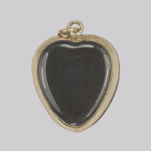 VICTORIAN RUBY PEARL HEART PENDANT 18CT GOLD BLUE ENAMEL PUFF HEART CIRCA 1890 - ADDITIONAL PHOTO 5
