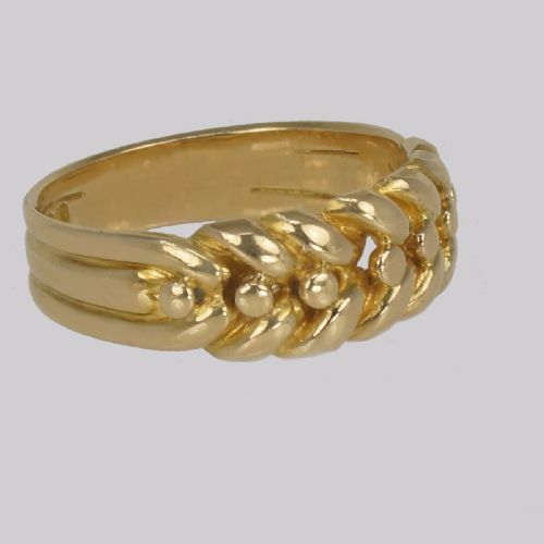 VICTORIAN 18CT GOLD KEEPER RING HALLMARKED LONDON 1898 ENGAGEMENT WEDDING ANNIVERSARY 7 GRAMS - ADDITIONAL PHOTO 2