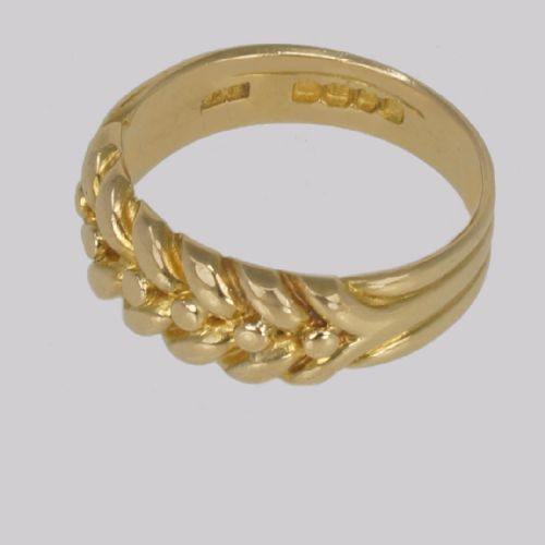 VICTORIAN 18CT GOLD KEEPER RING HALLMARKED LONDON 1898 ENGAGEMENT WEDDING ANNIVERSARY 7 GRAMS - ADDITIONAL PHOTO 3