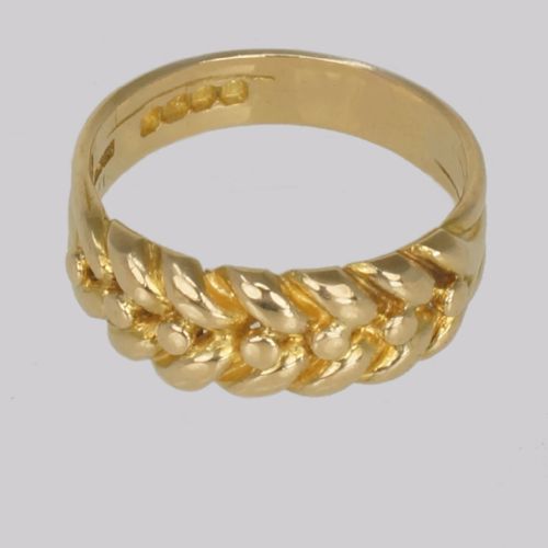 VICTORIAN 18CT GOLD KEEPER RING HALLMARKED LONDON 1898 ENGAGEMENT WEDDING ANNIVERSARY 7 GRAMS - ADDITIONAL PHOTO 4