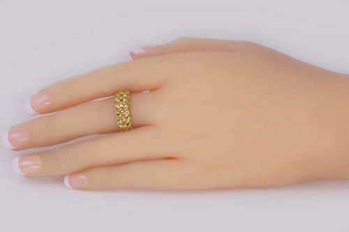 VICTORIAN 18CT GOLD KEEPER RING HALLMARKED LONDON 1898 ENGAGEMENT WEDDING ANNIVERSARY 7 GRAMS - ADDITIONAL PHOTO 7