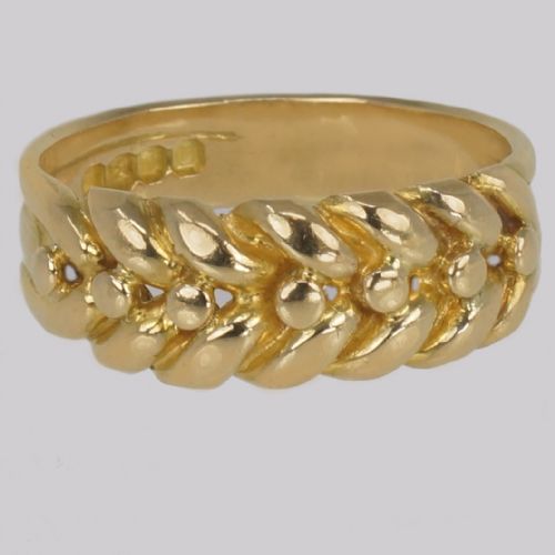 victorian 18ct gold keeper ring hallmarked london 1898 engagement wedding anniversary 7 grams - CATEGORY: ANTIQUE JEWELLERY - DATED VICTORIAN
