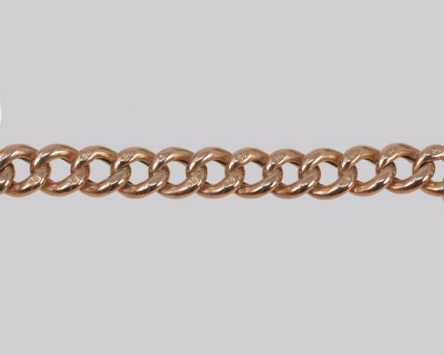 VICTORIAN CURB LINK BRACELET HEART PADLOCK ANTIQUE 9CT ROSE GOLD HALLMARKED 1900 - ADDITIONAL PHOTO 4
