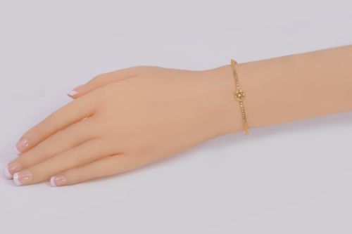 BELLE EPOQUE 15CT GOLD PEARL BANGLE EDWARDIAN ANTIQUE PEARL BRACELET CIRCA 1905 - ADDITIONAL PHOTO 4