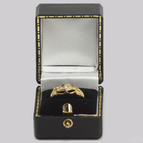 ANTIQUE 18CT GOLD DIAMOND RING FIVE STONE HALF HOOP VICTORIAN ENGAGEMENT RING - ADDITIONAL PHOTO 5