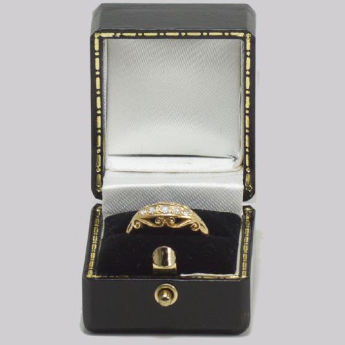 VICTORIAN 18CT GOLD OLD CUT DIAMOND RING FIVE STONE ANTIQUE ENGAGEMENT RING - ADDITIONAL PHOTO 5
