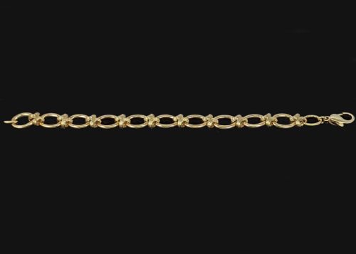 VINTAGE THEO FENNELL BRACELET 9CT GOLD SOLID CURB FANCY LINK WITH LOBSTER CLASP 29 GRAMS - ADDITIONAL PHOTO 2