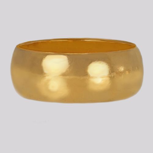 VINTAGE 22CT GOLD WEDDING RING LONDON 1964 BRODY WILLIAMS 9 GRAMS 7MM WIDE N 12 - ADDITIONAL PHOTO 5