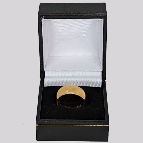 VINTAGE 22CT GOLD WEDDING RING LONDON 1964 BRODY WILLIAMS 9 GRAMS 7MM WIDE N 12 - ADDITIONAL PHOTO 6