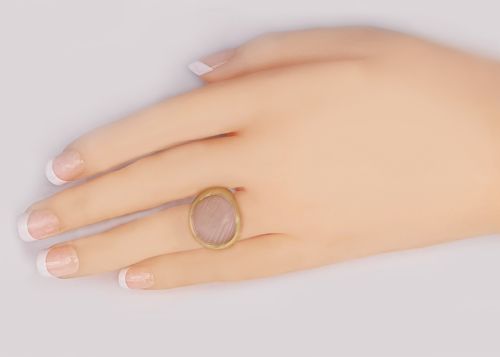 VINTAGE GRIMA ROSE QUARTS RING 18CT GOLD 1960S ANDREW GRIMA HUGE COCKTAIL RING - ADDITIONAL PHOTO 10