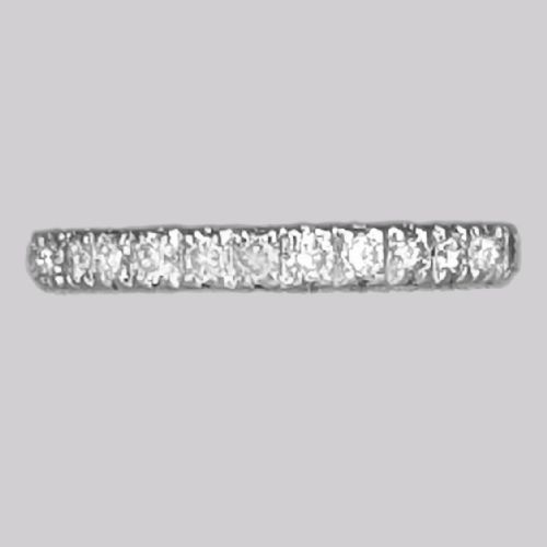 VINTAGE DIAMOND FULL ETERNITY RING 18CT WHITE GOLD 1950S 150CT DIAMOND RING - ADDITIONAL PHOTO 2