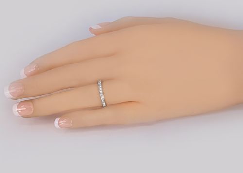 VINTAGE DIAMOND FULL ETERNITY RING 18CT WHITE GOLD 1950S 150CT DIAMOND RING - ADDITIONAL PHOTO 6