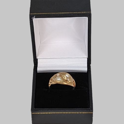 VICTORIAN DIAMOND SNAKE RING 18CT GOLD ANTIQUE DOUBLE SERPENT RING DIAMOND EYES - ADDITIONAL PHOTO 5