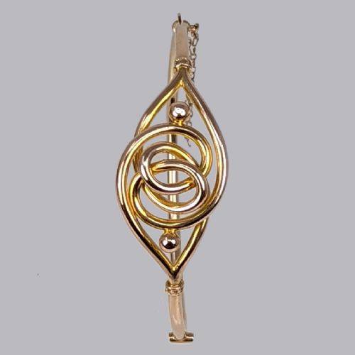 VICTORIAN KNOT BANGLE 15CT ROSE GOLD BANGLE ANTIQUE LOVERS KNOT BANGLE CIRCA 1890 - ADDITIONAL PHOTO 4