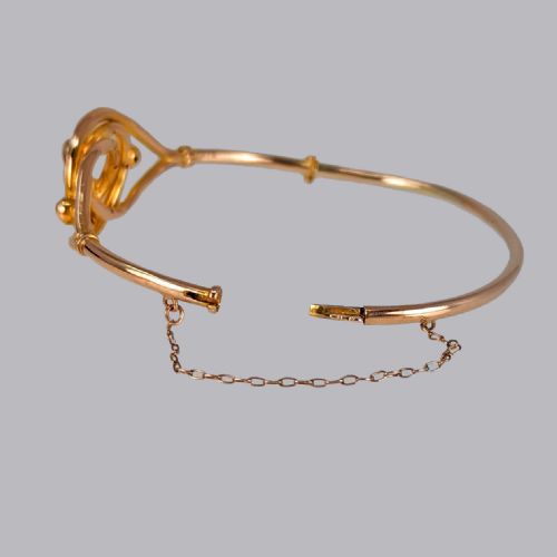 VICTORIAN KNOT BANGLE 15CT ROSE GOLD BANGLE ANTIQUE LOVERS KNOT BANGLE CIRCA 1890 - ADDITIONAL PHOTO 7