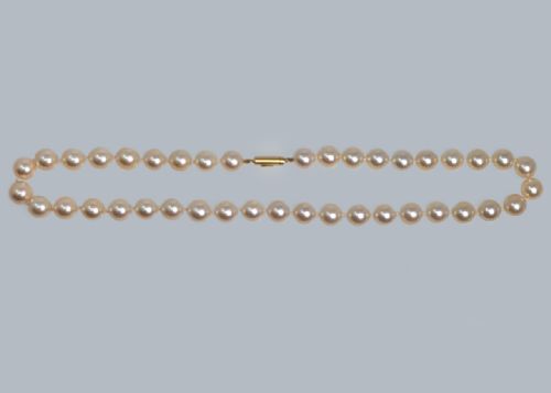 VINTAGE PEARL NECKLACE KUTCHINSKY SINGLE STRAND PEARL 16 CHOKER LONDON 1960S - ADDITIONAL PHOTO 5