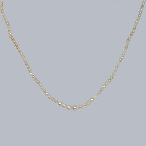 VINTAGE PEARL NECKLACE SILVER MARCASITE CLASP SINGLE STRAND FRESHWATER PEARLS - ADDITIONAL PHOTO 5