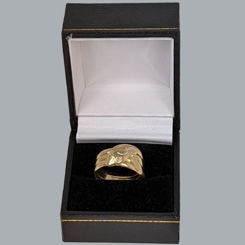 ANTIQUE SNAKE RING 18CT GOLD WITH DIAMOND EYES SERPENT RING HALLMARKED CHESTER 1914 - ADDITIONAL PHOTO 4