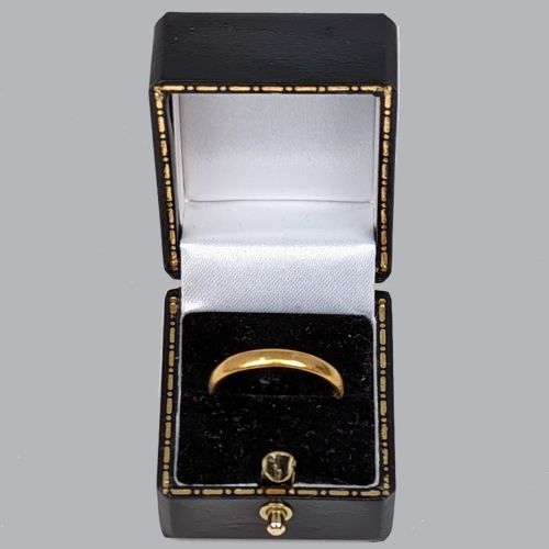 VICTORIAN 22CT GOLD WEDDING RING BIRMINGHAM 1885 SIZE P 34 COURT SHAPED 38 G - ADDITIONAL PHOTO 4