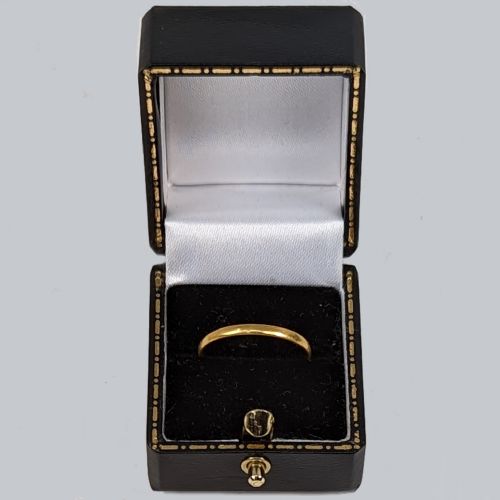 EARLY VICTORIAN 22CT GOLD WEDDING RING CHESTER 1844 SIZE N14 COURT SHAPED 12GR - ADDITIONAL PHOTO 3