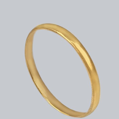 EARLY VICTORIAN 22CT GOLD WEDDING RING CHESTER 1844 SIZE N14 COURT SHAPED 12GR - ADDITIONAL PHOTO 4