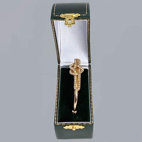 ANTIQUE PEARL HEART BANGLE 15CT GOLD VICTORIAN SEED PEARL BRACELET CIRCA 1890 - ADDITIONAL PHOTO 4