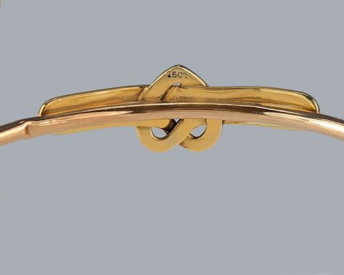 ANTIQUE PEARL HEART BANGLE 15CT GOLD VICTORIAN SEED PEARL BRACELET CIRCA 1890 - ADDITIONAL PHOTO 5