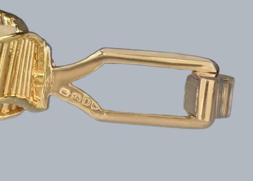 KUTCHINSKY CUFFLINKS VINTAGE SAPPHIRE CUFFLINKS 1960S LONDON 18CT GOLD HALLMARKS - ADDITIONAL PHOTO 21
