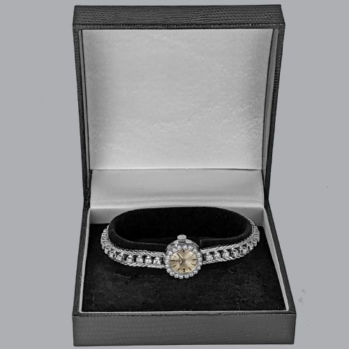 VINTAGE OMEGA DIAMOND WATCH 18CT GOLD 1960S MANUAL WIND LADIES BRACELET WATCH 30CT DIAMONDS - ADDITIONAL PHOTO 12
