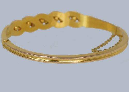 VICTORIAN ORNATE BANGLE 9CT GOLD HALLMARKED 1886 ANTIQUE ROPE TWIST BRACELET - ADDITIONAL PHOTO 6