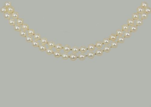 fig 4. Vintage Pearl Necklace 14ct Gold Cluster Clasp Single/Double/Triple Strand 1960s