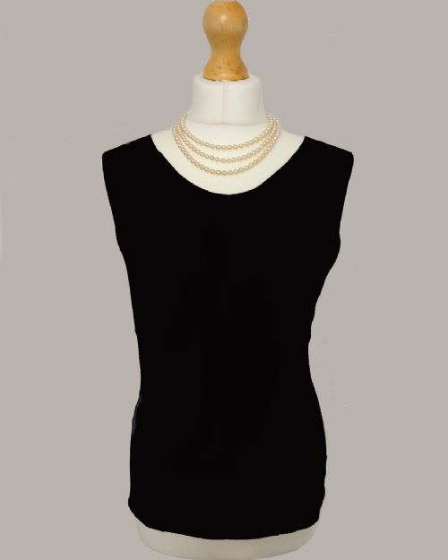 SINGLE STRAND VERY LONG PEARL NECKLACE 54 VINTAGE 1960S TRIPLE DOUBLE SAUTOIR - ADDITIONAL PHOTO 5
