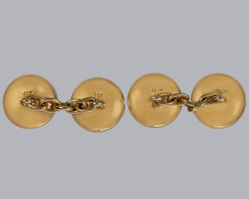 VICTORIAN MOTHER OF PEARL OLD CUT DIAMOND CUFFLINKS 18CT GOLD ANTIQUE CUFFLINKS - ADDITIONAL PHOTO 3