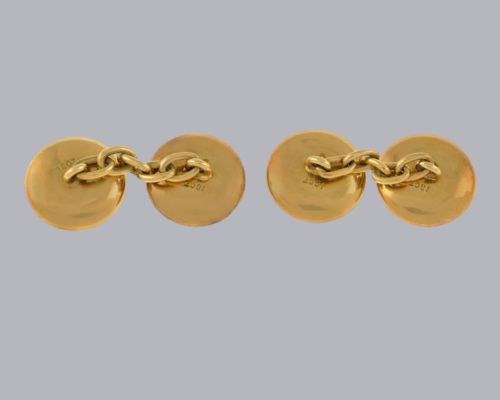 VICTORIAN MOTHER OF PEARL OLD CUT DIAMOND CUFFLINKS 18CT GOLD ANTIQUE CUFFLINKS - ADDITIONAL PHOTO 4