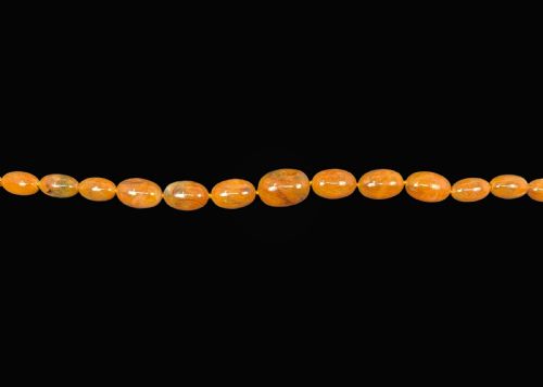fig 3. Antique Butterscotch Amber Necklace Graduated Large Beads 30