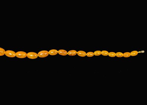 fig 4. Antique Butterscotch Amber Necklace Graduated Large Beads 30